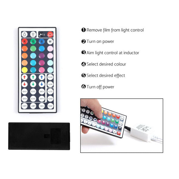 Artiss Buffet Sideboard Cabinet LED High Gloss Storage Cupboard 2 Doors White Artiss