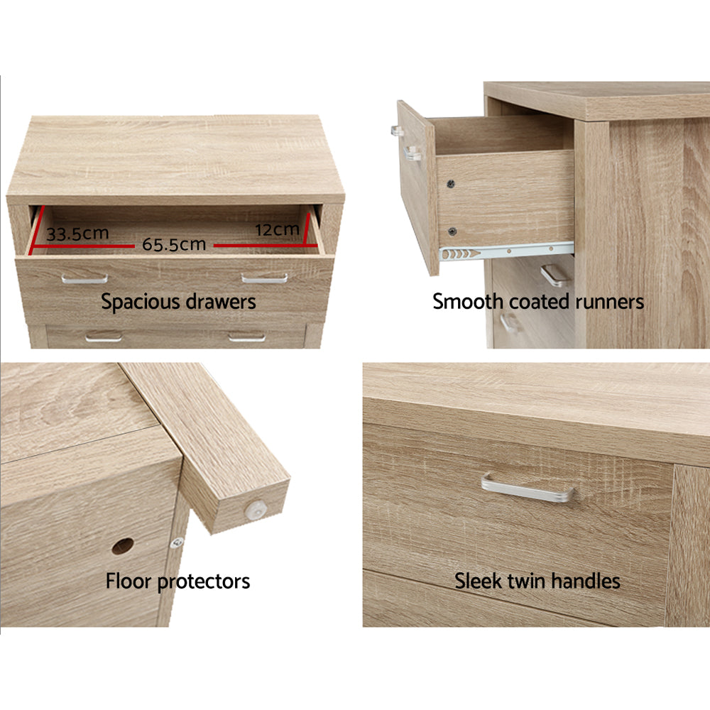 Artiss 5 Chest of Drawers Tallboy Dresser Table Bedroom Storage Cabinet Artiss