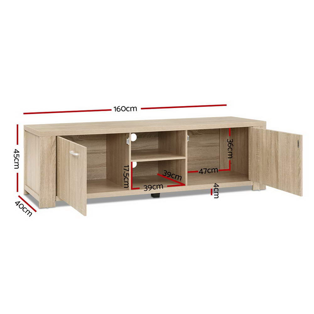 Artiss TV Cabinet Entertainment Unit 160cm Pine Maxi Artiss