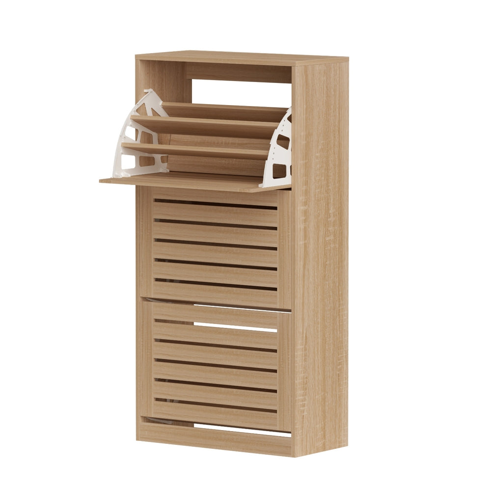 Artiss Shoe Cabinet Storage Drawer 45 Pairs Pine Artiss