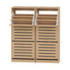 Artiss 2x Shoe Cabinet Storage Organiser 3 Flip Drawer Pine