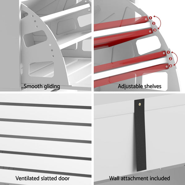 Artiss Shoe Cabinet Storage Drawer 45 Pairs White Artiss