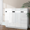 Artiss 120cm Shoe Cabinet Shoes Storage Rack High Gloss Cupboard White Drawers
