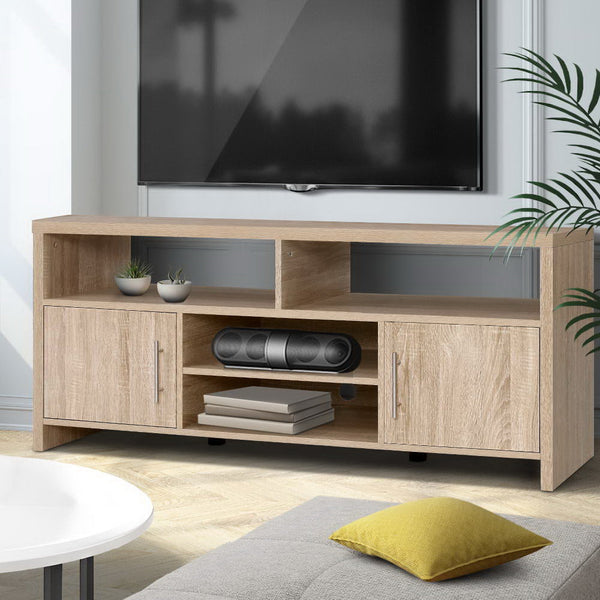 Artiss TV Cabinet Entertainment Unit Stand Storage Shelf Sideboard 140cm Oak Artiss