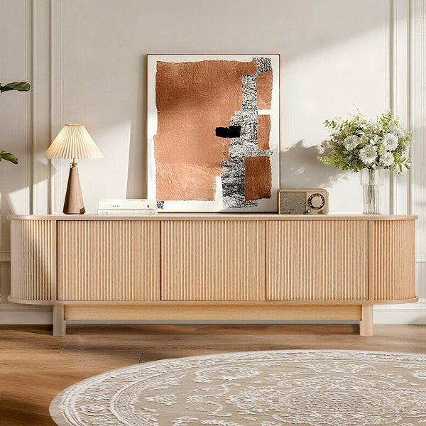 Artiss TV Unit Entertainment Unit Storage Cabinet 160cm Pine Awezingly