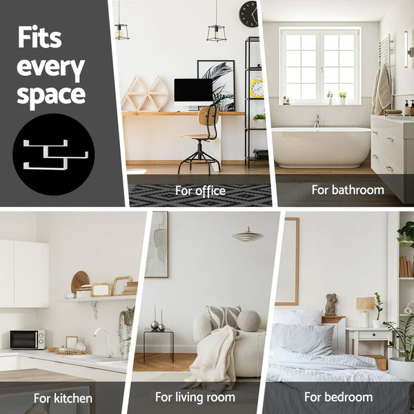 Artiss Floating Wall Shelf 3 Tier White Awezingly