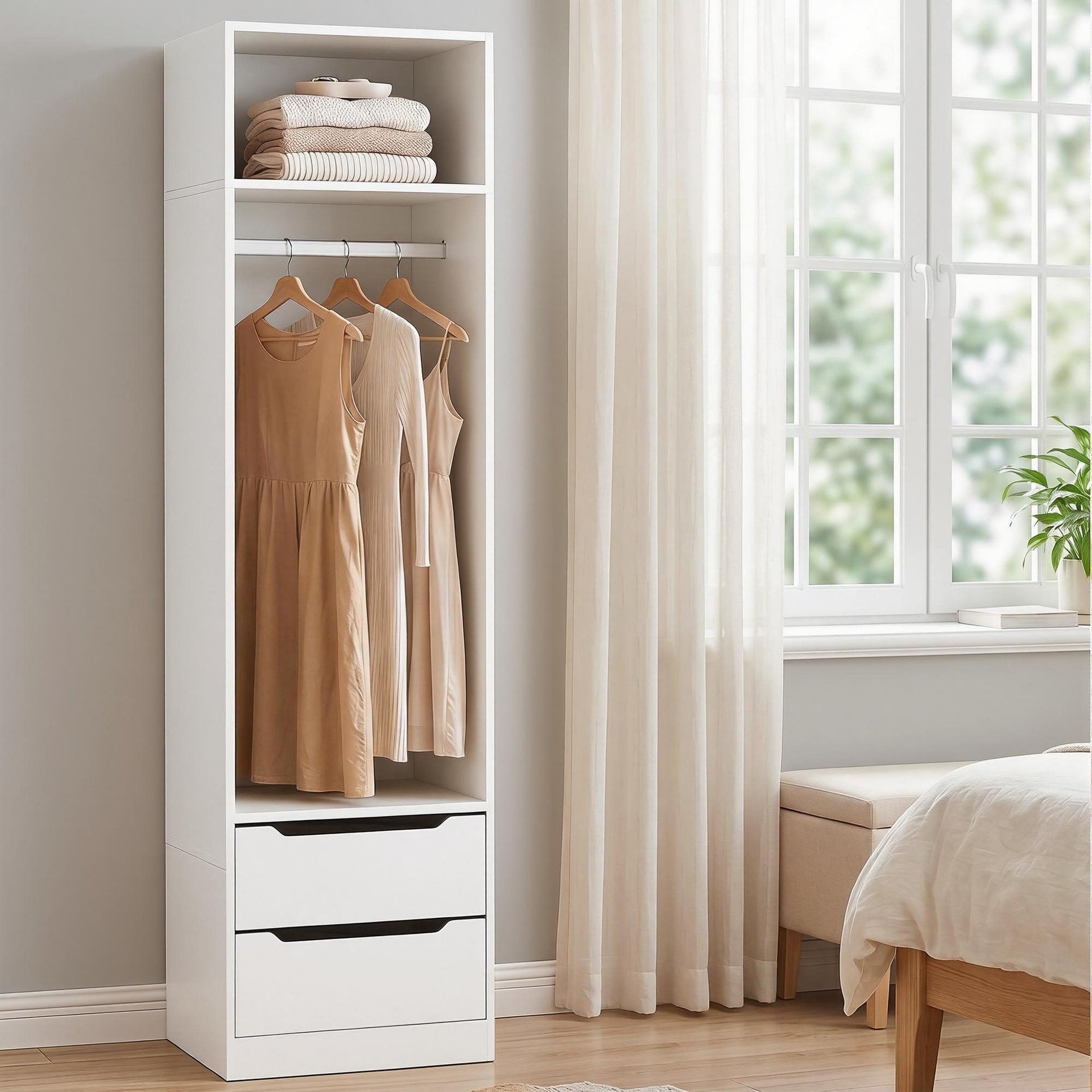 Artiss Wardrobe Clothes Closet Storage Organizer White Awezingly