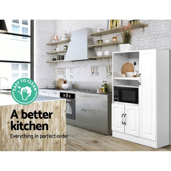 Artiss Buffet Sideboard Cabinet Storage Cupboard Doors White Kitchen Hallway Artiss