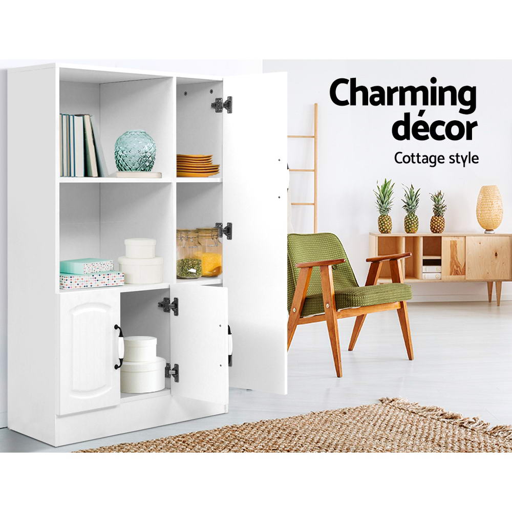Artiss Buffet Sideboard Cabinet Storage Cupboard Doors White Kitchen Hallway Artiss