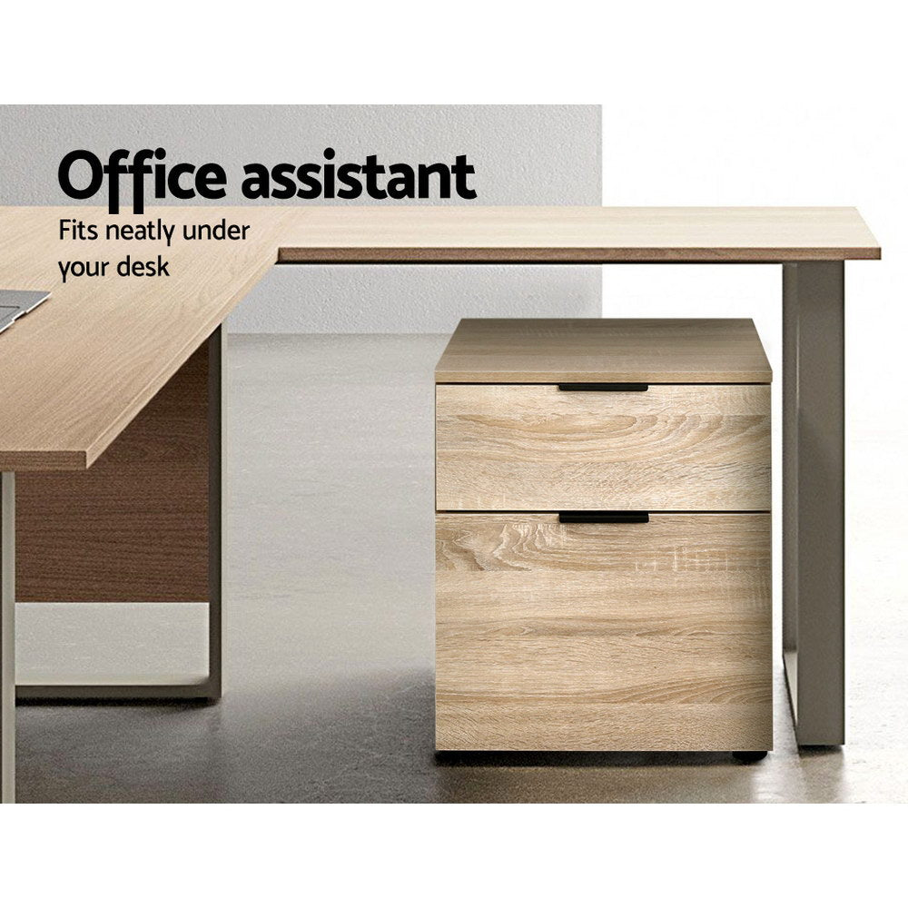 2 Drawer Filing Cabinet Office Shelves Storage Drawers Cupboard Wood File Home Does not apply