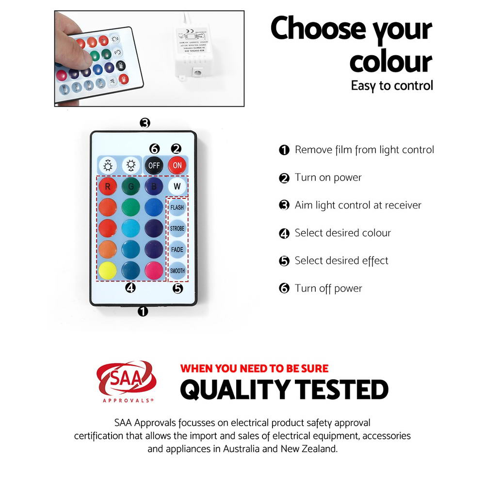 Artiss TV Cabinet Entertainment Unit Stand RGB LED Gloss Furniture 160cm White Artiss