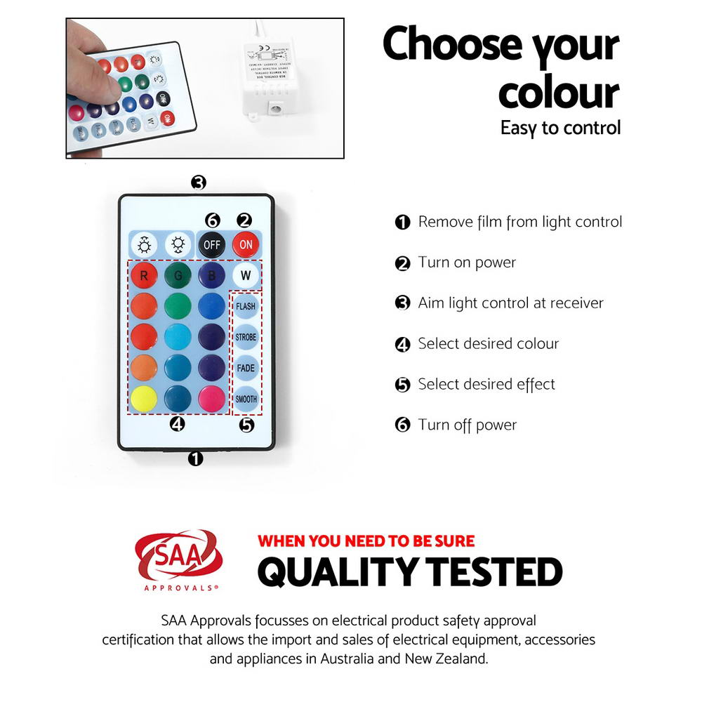 Artiss TV Cabinet Entertainment Unit Stand RGB LED Gloss 3 Doors 180cm Black Artiss