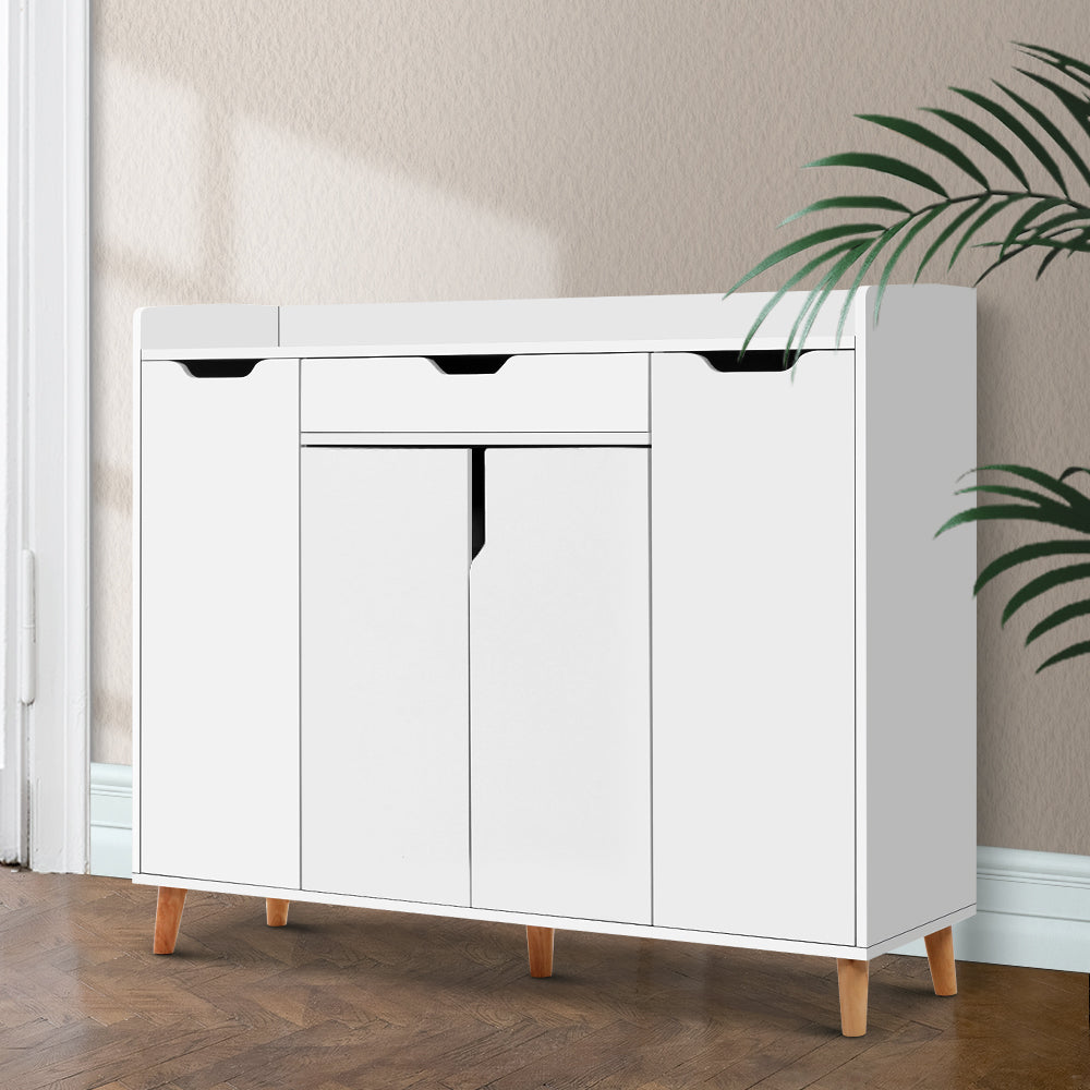 Artiss Shoe Cabinet Shoes Storage Rack 120cm Organiser White Drawer Cupboard Artiss
