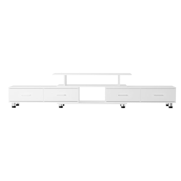 Artiss TV Cabinet Entertainment Unit Stand Wooden 160CM To 220CM Lowline Storage Drawers White Artiss