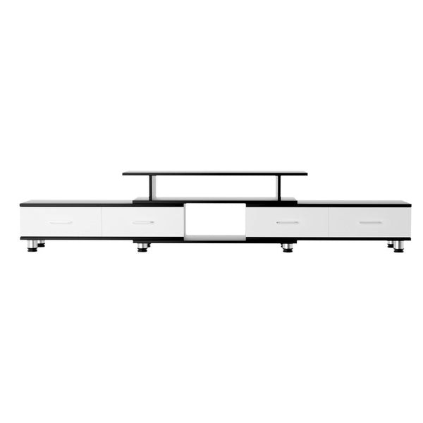 Artiss TV Cabinet Entertainment Unit Stand Wooden 160CM To 220CM Storage Drawers Black White Artiss