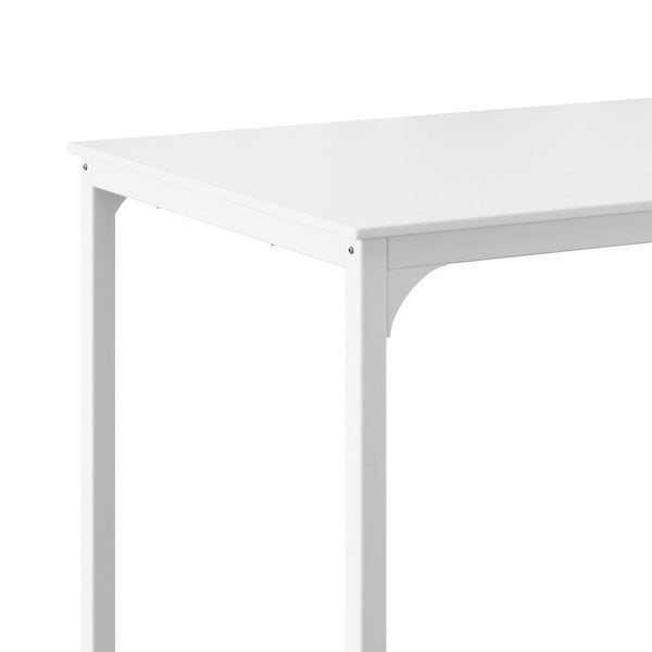Artiss Bar Table Dining Desk High Kitchen Shelf Metal Legs Cafe Pub White Artiss