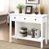 Hallway Console Table Hall Side Entry 3 Drawers Display White