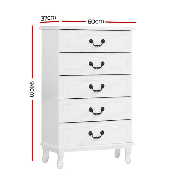 Artiss Chest of Drawers Tallboy Dresser Table Bedside Storage Cabinet Bedroom Artiss