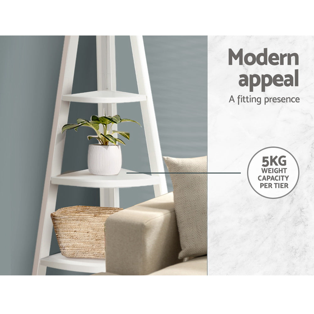 Artiss 5 Tier Corner Ladder Display Shelf Home Storage Plant Stand Bookshelf Artiss