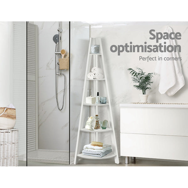 Artiss 5 Tier Corner Ladder Display Shelf Home Storage Plant Stand Bookshelf Artiss