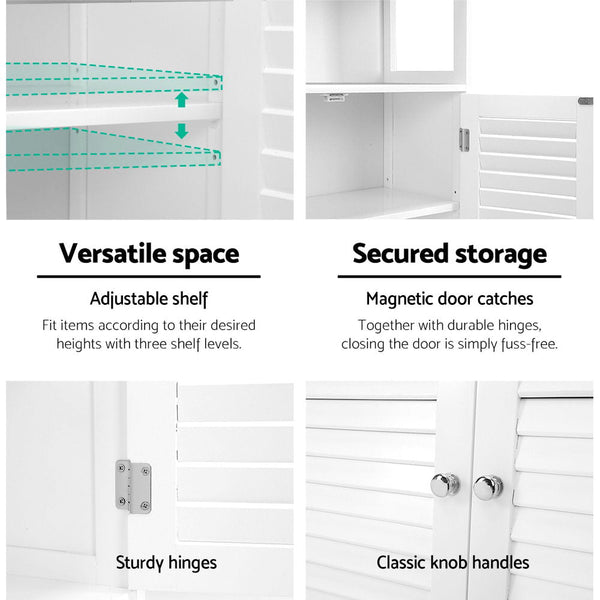 Artiss Buffet Sideboard Cabinet Kitchen Bathroom Storage Cupboard Hallway White Shelf Artiss