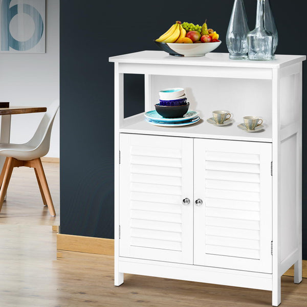 Artiss Buffet Sideboard Cabinet Kitchen Bathroom Storage Cupboard Hallway White Shelf Artiss