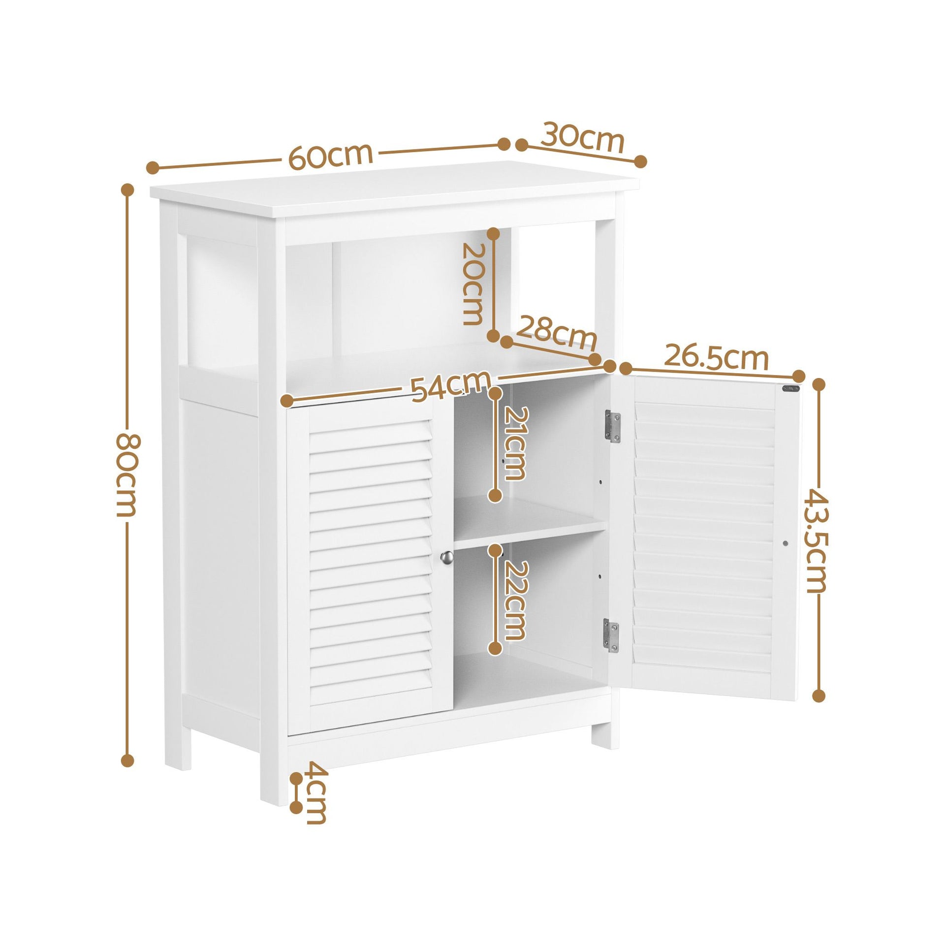 Artiss 2x Buffet Sideboard Cabinet Server Cupboard Kitchen Bathroom Storage IVOR Awezingly