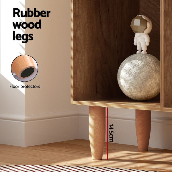 Artiss Bookshelf Bookcase 4 Tiers LEOR Walnut Artiss