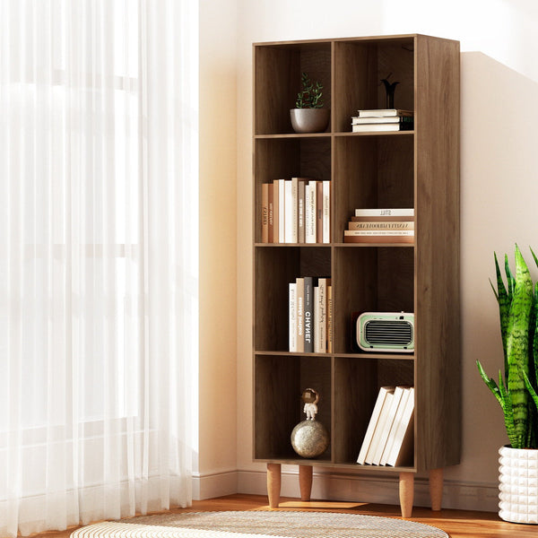 Artiss Bookshelf Bookcase 4 Tiers LEOR Walnut Artiss