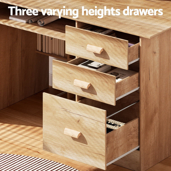 Artiss Computer Desk Office Study Desks Table Shelf Drawer Artiss