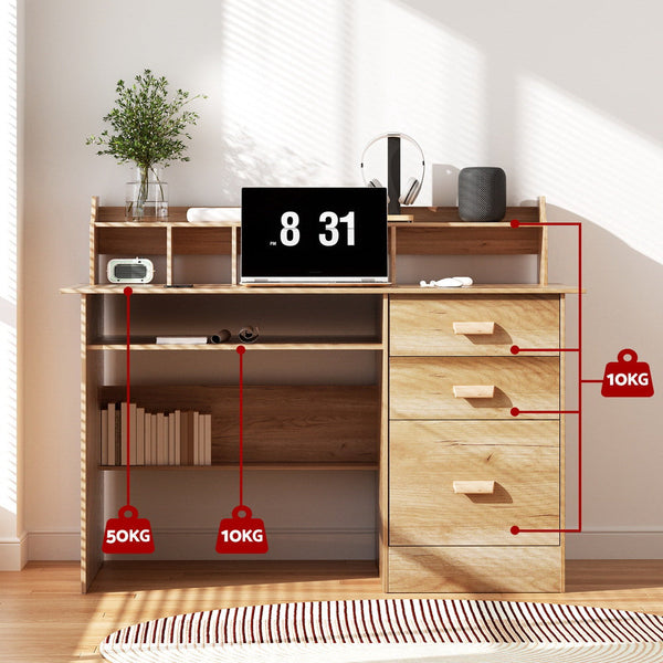 Artiss Computer Desk Office Study Desks Table Shelf Drawer Artiss