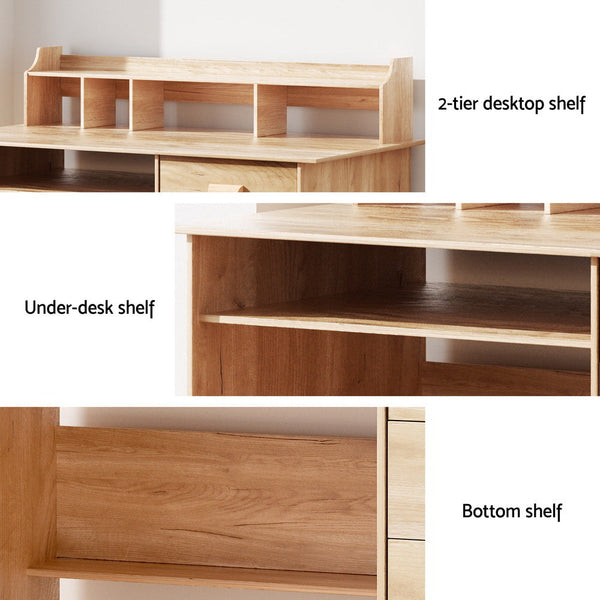 Artiss Computer Desk Office Study Desks Table Shelf Drawer Artiss