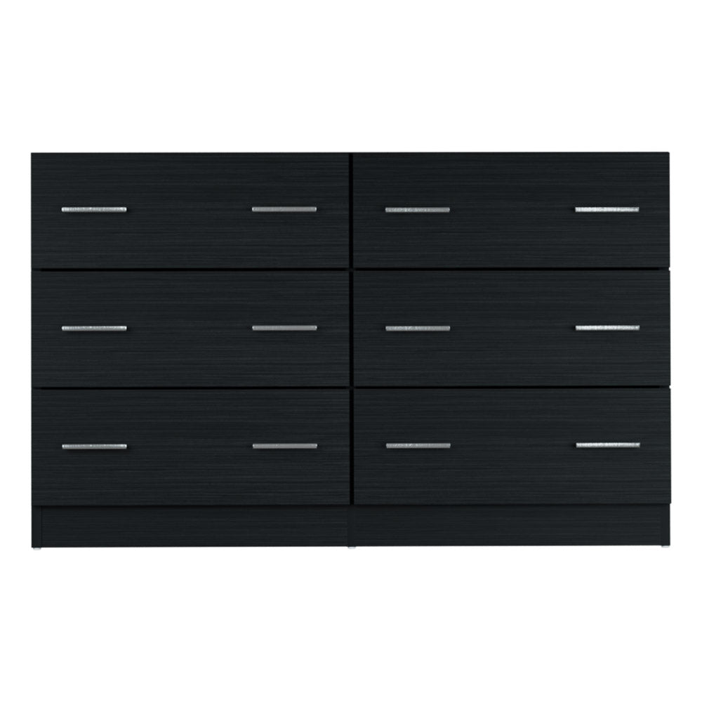 Artiss 6 Chest of Drawers Cabinet Dresser Table Tallboy Lowboy Storage Black Artiss