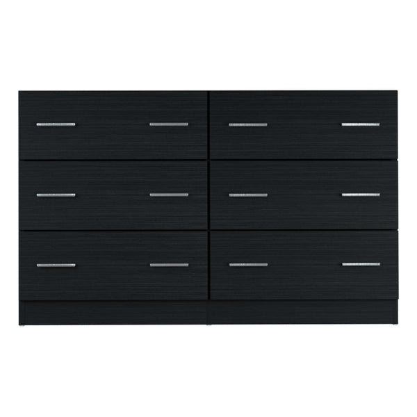 Artiss 6 Chest of Drawers Cabinet Dresser Table Tallboy Lowboy Storage Black Artiss