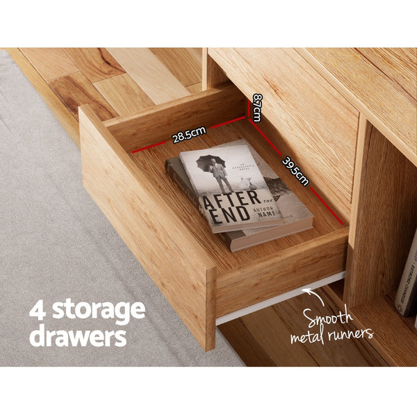 Artiss Entertainment Unit Stand TV Cabinet Storage Drawer Shelf 180cm Wooden Artiss