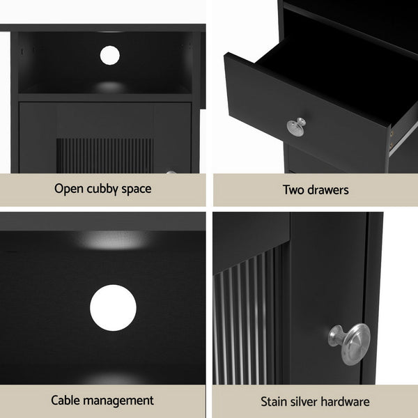 Artiss Computer Desk Home Office Study Desks L-shaped Corner Table with Storage Artiss