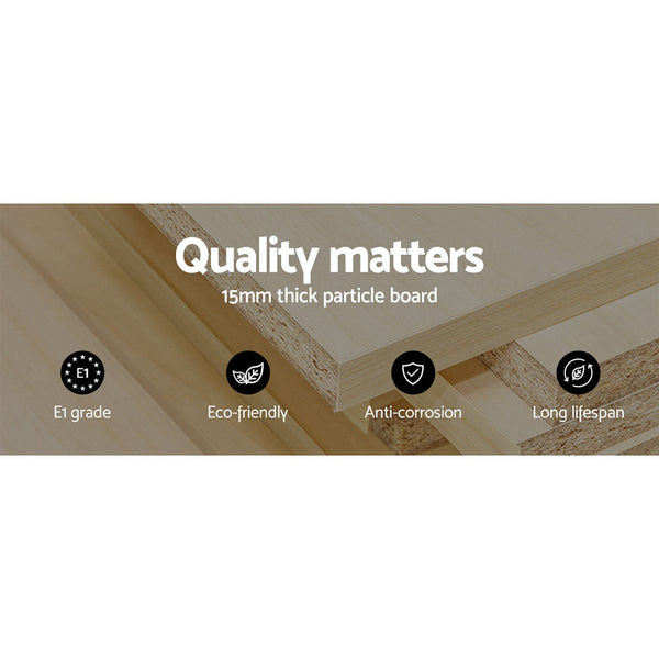 Artiss TV Cabinet Entertainment Unit Stand RGB LED Gloss Furniture 215cm Black Artiss