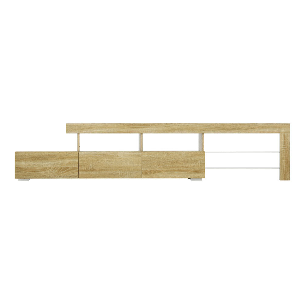 Artiss TV Cabinet Entertainment Unit Stand RGB LED Gloss Furniture 215cm Wood Artiss