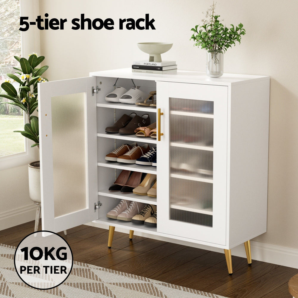 Artiss Shoe Rack 5-tier 20 Pairs Storage LED Light Does Not Apply