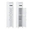 Artiss 2x Bathroom Storage Cabinet 3-Tier Toilet Paper Holder Organizer White