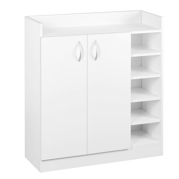 Artiss 2 Doors Shoe Cabinet Storage Cupboard - White Artiss