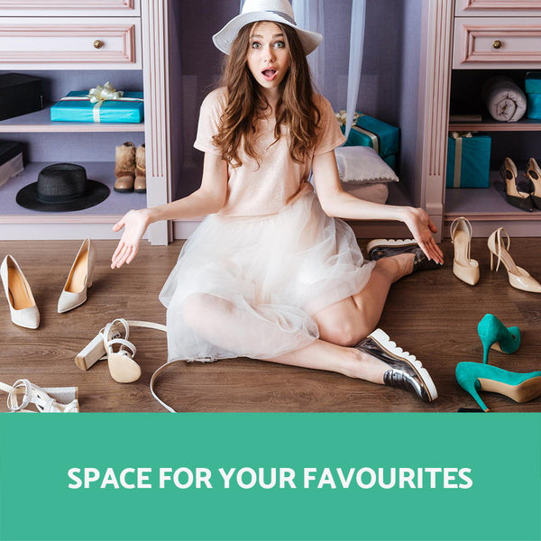 Artiss 2 Doors Shoe Cabinet Storage Cupboard - White Artiss