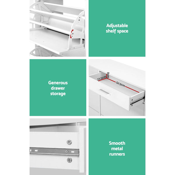 Artiss 36 Pairs Shoe Cabinet Rack Organisers Storage Shelf Drawer Cupboard White Artiss