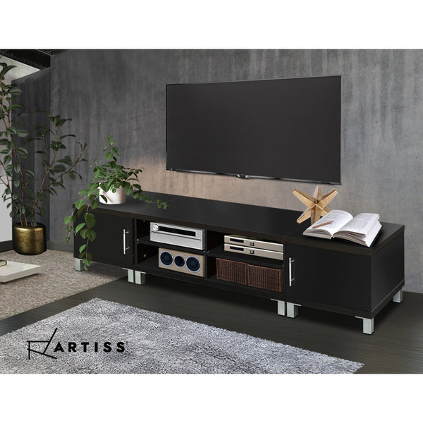 Artiss Entertainment Unit with Cabinets - Black Artiss