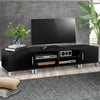 Artiss Entertainment Unit with Cabinets - Black