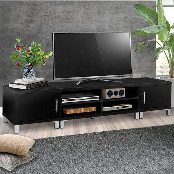 Artiss Entertainment Unit with Cabinets - Black Artiss