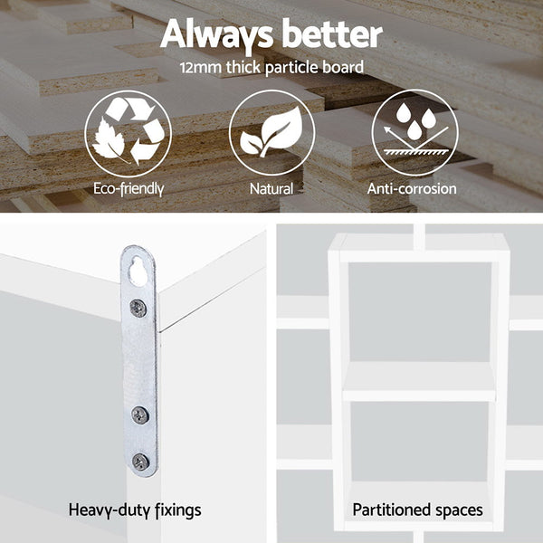 Artiss Floating Wall Shelf DIY Mount Storage Bookshelf Display Rack White Artiss