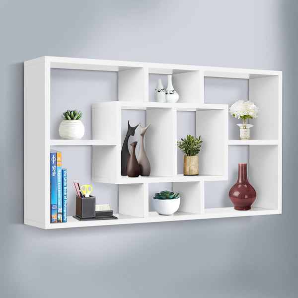 Artiss Floating Wall Shelf DIY Mount Storage Bookshelf Display Rack White Artiss