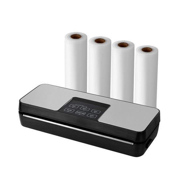 Devanti Food Vacuum Sealer Machine Auto Seal Cutter 5 Modes Storage Bags 4 Rolls Devanti