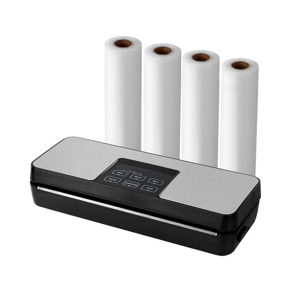 Devanti Food Vacuum Sealer Machine Auto Seal Cutter 5 Modes Storage Bags 4 Rolls Devanti